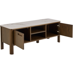Florence Southampton 2 Door 2 Shelf Ceramic Cream TV Unit - Size: 45 x 120 x 40cm - Multi - Furniture To Go - Wilko - thumbnail 5