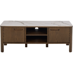 Florence Southampton 2 Door 2 Shelf Ceramic Cream TV Unit - Size: 45 x 120 x 40cm - Multi - Furniture To Go - Wilko - thumbnail 4