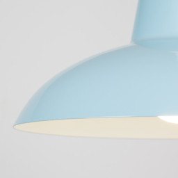 ValueLights Civic Metro Style Corn Flower Blue Metal Retro Pendant Light Shade - Size: 12 x 28.8 x 28.8cm - Wilko - thumbnail 7