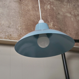 ValueLights Civic Metro Style Corn Flower Blue Metal Retro Pendant Light Shade - Size: 12 x 28.8 x 28.8cm - Wilko - thumbnail 6