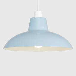 ValueLights Civic Metro Style Corn Flower Blue Metal Retro Pendant Light Shade - Size: 12 x 28.8 x 28.8cm - Wilko - thumbnail 5