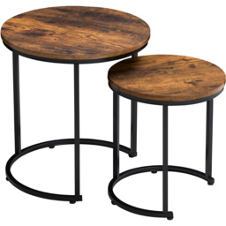 Vida Designs Brooklyn Dark Wood Nest of Tables Set of 2 - Wilko - thumbnail 3