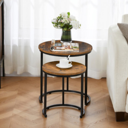 Vida Designs Brooklyn Dark Wood Nest of Tables Set of 2 - Wilko - thumbnail 5