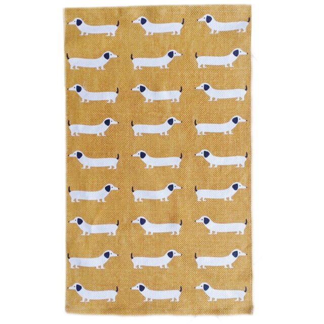 Dachshund Printed Rug - Mustard - Wilko - image 1