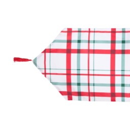 Plaid Tartan Table Runner White - All I Want For Christmas - Wilko - thumbnail 4