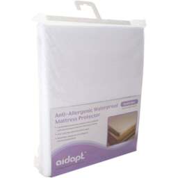 Aidapt Double Anti Allergenic Waterproof Mattress Protector Double - Size: 70 x 240 x 320cm - White - Wilko - thumbnail 1