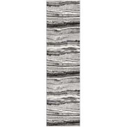 Desire Rugs Obsidian Grey Coast Waves Abstract Rug 60 x 220cm - Size: 220 x 60 x 0.8cm - Wilko - thumbnail 1