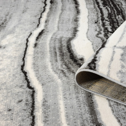 Desire Rugs Obsidian Grey Coast Waves Abstract Rug 60 x 220cm - Size: 220 x 60 x 0.8cm - Wilko - thumbnail 5