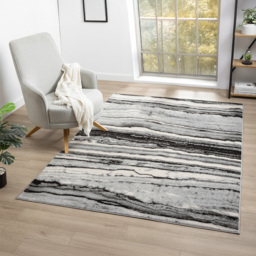 Desire Rugs Obsidian Grey Coast Waves Abstract Rug 60 x 220cm - Size: 220 x 60 x 0.8cm - Wilko - thumbnail 7