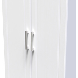 Crowndale Kent Ready Assembled 2 Door White Ash and Modern Oak Wardrobe - Wilko - thumbnail 6