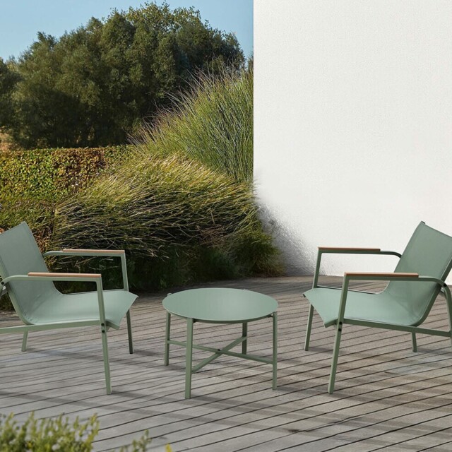 Olivia Sling Bistro Set - Green - Size: 2 Seater - Outdoor Essentials - Wilko - image 1