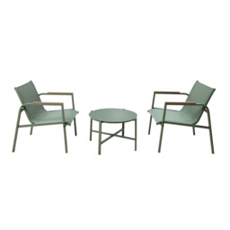 Olivia Sling Bistro Set - Green - Size: 2 Seater - Outdoor Essentials - Wilko - thumbnail 3