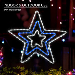The Christmas Workshop 5m Blue and White LED Star String Light - Wilko - thumbnail 6