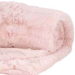 Divante Blush Rabbit Faux Fur Throw 127 x 152cm - Wilko - thumbnail 4