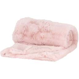 Divante Blush Rabbit Faux Fur Throw 127 x 152cm - Wilko - thumbnail 3