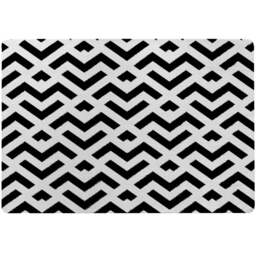 Benjamin Tate Design Faux Wool Extra Large Black and White Geometric Rug 230 x 160cm - Size: 230 x 160 x 1cm - Wilko - thumbnail 1