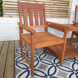 Samuel Alexander Atlanta 2 Seater Wooden Companion Seat - Brown - Wilko - thumbnail 7