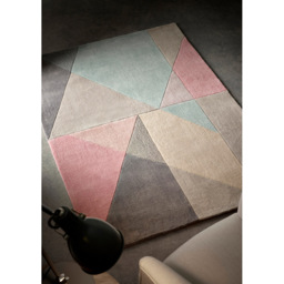 Origins Trio Geometric Multi Pastel Rug 120 x 170cm - Pink - Origins Rugs - Wilko - thumbnail 3