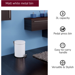 Innoteck Essentials 6 Piece White Bathroom Set - Size: 26 x 17 x 17cm - Wilko - thumbnail 5