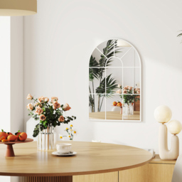 Portland White Arched Window Wall Mirror 91 x 60cm - Wilko - thumbnail 7