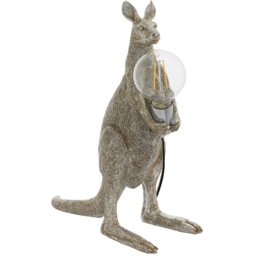 Merano Andria Vintage Silver Paint and Chrome Kangaroo Table Lamp - Size: 15.5 x 40 x 46.5cm - Wilko