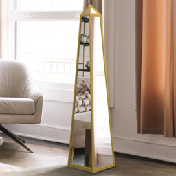 MirrorOutlet The Obelisk Gold Metal Edged Mirrored Ornament 120 x 25cm - Wilko - thumbnail 3