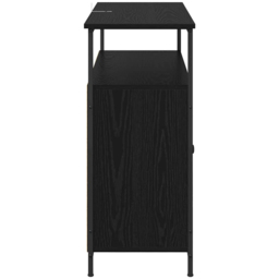 vidaXL 2 Door 3 Shelf Black Oak Sideboard - Size: 80 x 100 x 35cm - Wilko - thumbnail 7