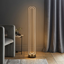 ValueLights Infinity Black Adjustable Revolving Integrated LED Floor Lamp - Size: 122.5 x 19 x 18cm - Wilko - thumbnail 7