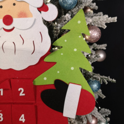 Samuel Alexander Red and White Christmas Hanging Santa Advent Calendar - Size: 90 x 18 x 12cm - Multi - Wilko - thumbnail 5