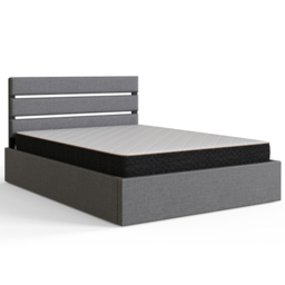 GFW Hudson Small Double Grey End Lift Ottoman Bed with SC Bonnell Mattress - Wilko - thumbnail 3