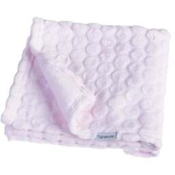 Clair de Lune Baby Pink Marshmallow Pram Blanket 90 x 70cm - Size: 0.5 x 70 x 90cm - Wilko
