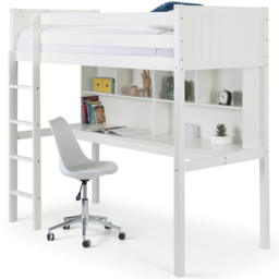 Julian Bowen Titan Single Surf White High Sleeper Workstation - Wilko - thumbnail 5