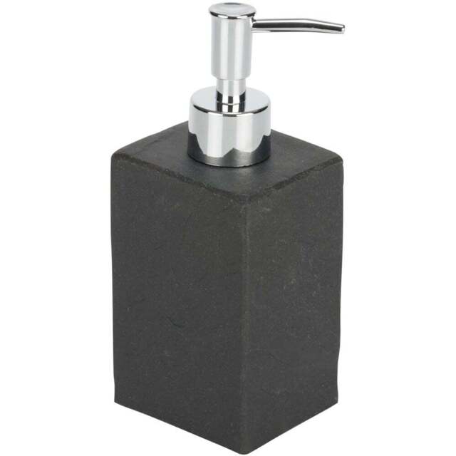 Denver Black Stone Finish Soap Dispenser - Size: 7 x 17 x 6cm - Wilko - image 1