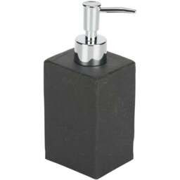 Denver Black Stone Finish Soap Dispenser - Size: 7 x 17 x 6cm - Wilko