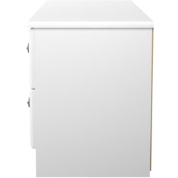 Crowndale Pembroke 4 Drawer Matt White Bed Box Ready Assembled - Size: 51 x 112 x 40cm - White Matt - Wilko - thumbnail 5