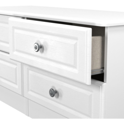 Crowndale Pembroke 4 Drawer Matt White Bed Box Ready Assembled - Size: 51 x 112 x 40cm - White Matt - Wilko - thumbnail 7