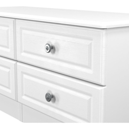Crowndale Pembroke 4 Drawer Matt White Bed Box Ready Assembled - Size: 51 x 112 x 40cm - White Matt - Wilko - thumbnail 6