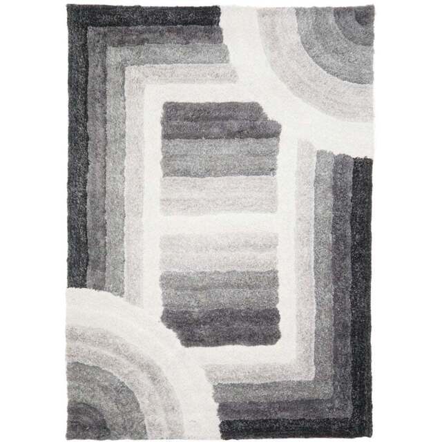 DS Living Trellis Grey Ultra Plush Rug 160 x 230cm - Wilko - image 1