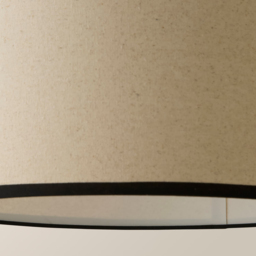 ValueLights Eva Linen Medium Drum Shade with Black Trim - Size: 20 x 35 x 35cm - Natural - Wilko - thumbnail 5