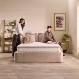 Jay-Be Ryze Small Double 800 Pocket Sprung e-Fibre Mattress with 3D Mesh Ventilated Border - White & Brown - Wilko - thumbnail 6
