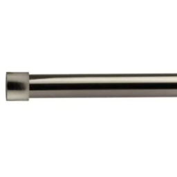 New Edge Blinds Fenton 160-300cm Extendable Black Silk Eyelet Metal Curtain Pole Set - Wilko