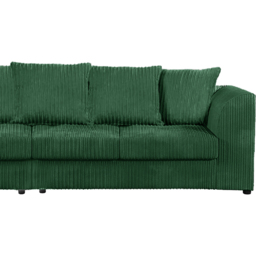 Luxor 4 Seater Green Jumbo Cord Scatter Back Sofa - Wilko - thumbnail 4