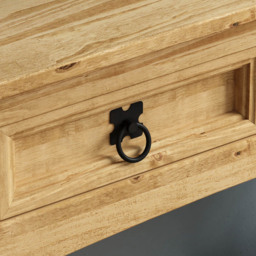 VIDA DESIGNS Corona 3 Drawer Solid Pine Console Table - Size: 31 x 116 x 70cm - Brown - Wilko - thumbnail 6