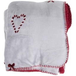 Love at Christmas Sherpa Throw - Grey and Red - All I Want For Christmas - Wilko - thumbnail 5