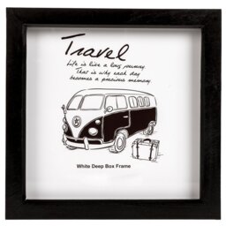 Square Deep Box Black Photo Frame with Mount 8 x 8 inch - The Port. Co Gallery - Wilko - thumbnail 1