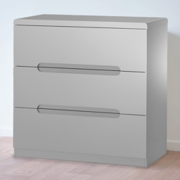 Julian Bowen Manhattan 3 Drawer Grey Chest of Drawers - Wilko - thumbnail 1