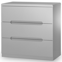 Julian Bowen Manhattan 3 Drawer Grey Chest of Drawers - Wilko - thumbnail 3