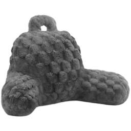 Velosso Charcoal Chunky Popcorn Back Pillow 65 x 55cm - Size: 65 x 55 x 1cm - Wilko
