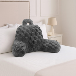 Velosso Charcoal Chunky Popcorn Back Pillow 65 x 55cm - Size: 65 x 55 x 1cm - Wilko - thumbnail 3