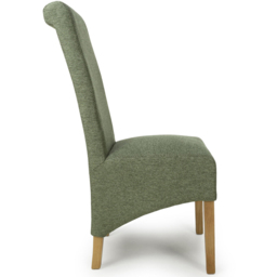 Shankar Krista Set of 2 Green Weave Dining Chair - Wilko - thumbnail 4